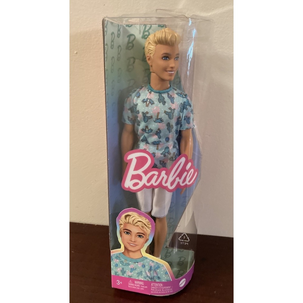 Barbie‎ Fashionistas Ken Male Fashion Doll #211 Blonde Hair Beach Outfit NIB